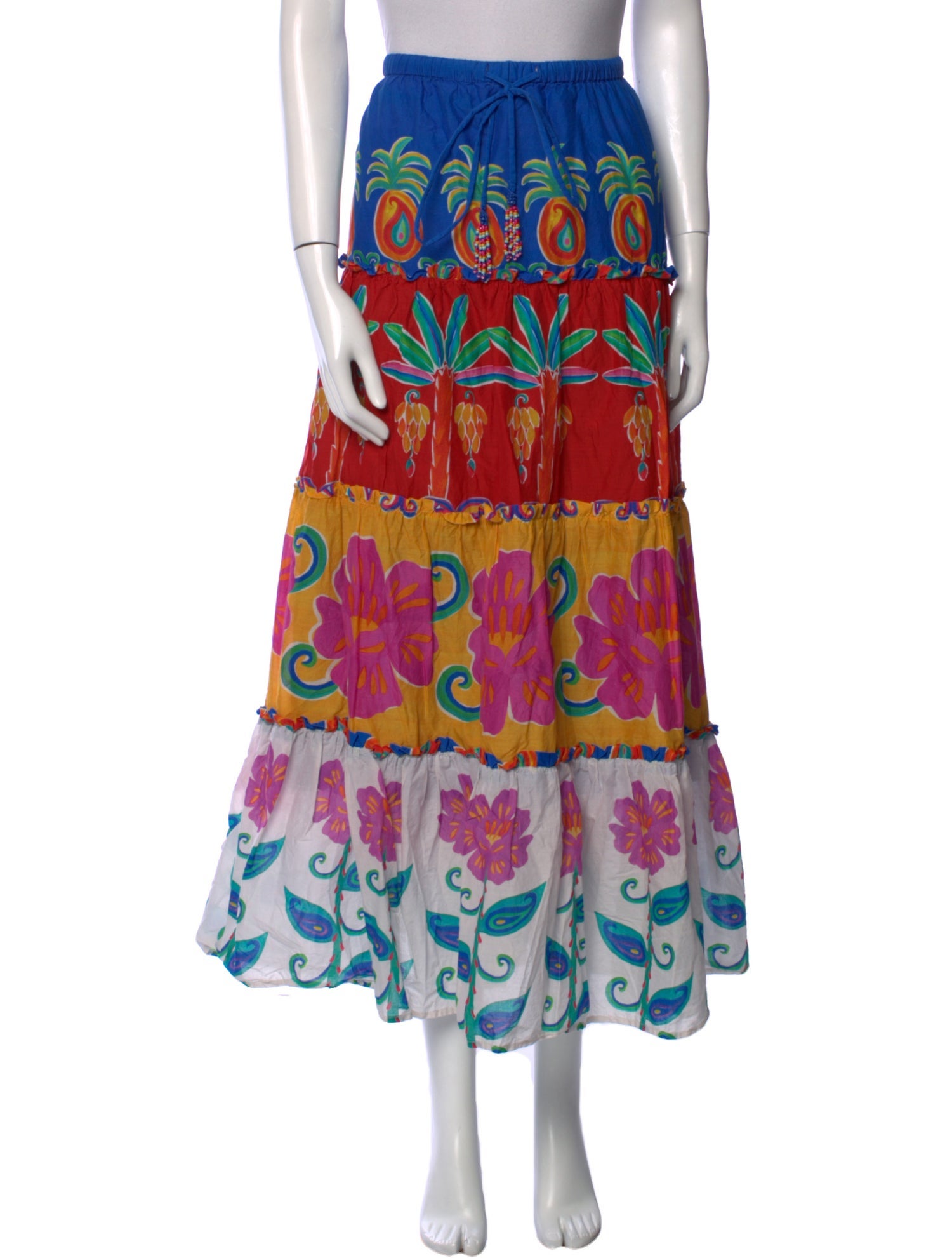 Farm Rio Printed Midi Length Skirt