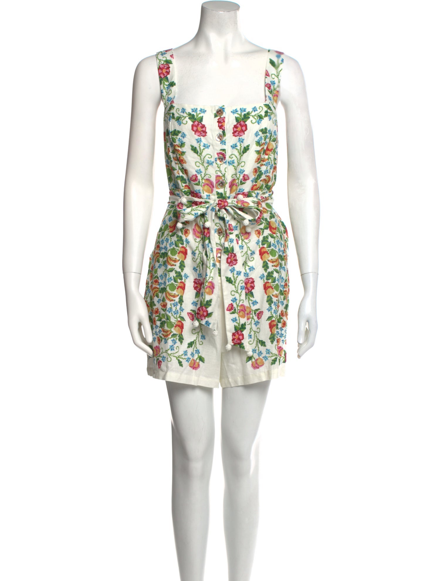 Farm Rio Linen Printed Romper