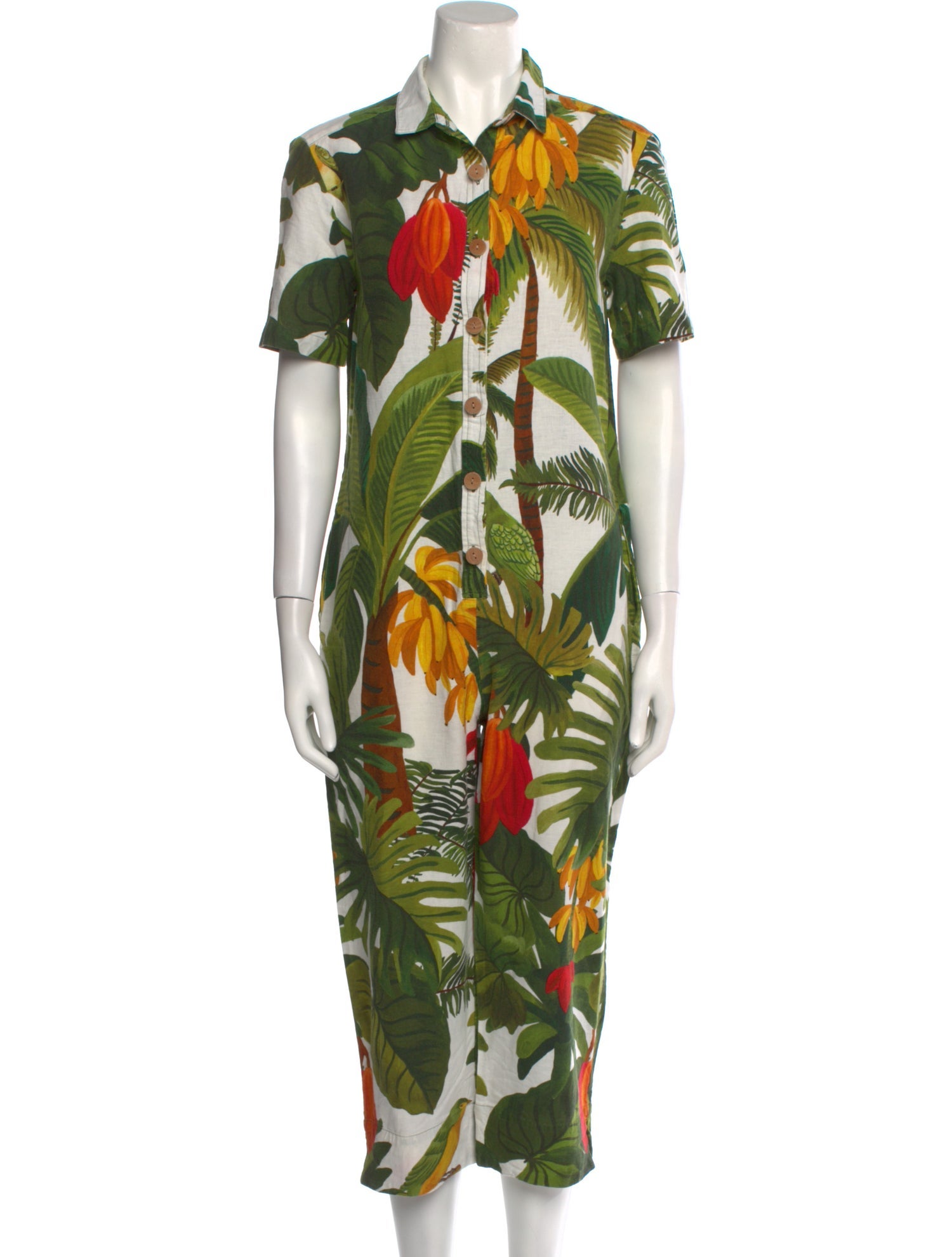 Farm Rio Linen Printed Jumpsuit