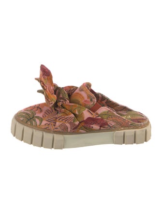 Farm Rio Printed Bow Accents Mules