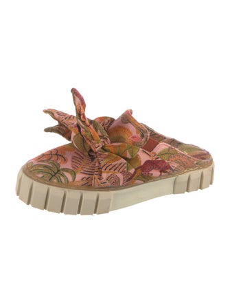 Farm Rio Printed Bow Accents Mules