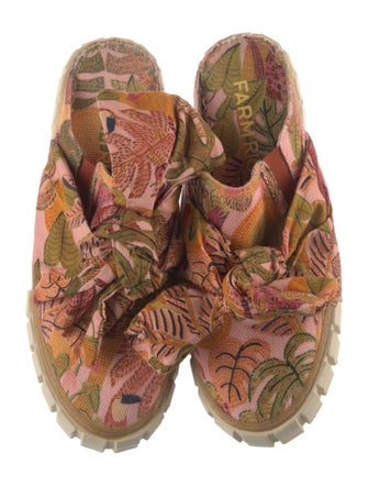 Farm Rio Printed Bow Accents Mules