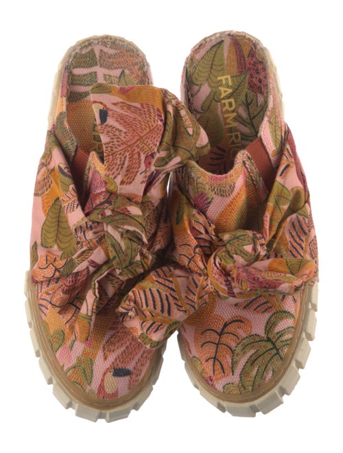 Farm Rio Printed Bow Accents Mules