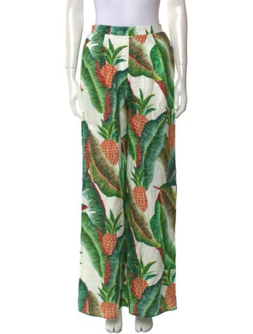 Farm Rio Pants Linen Wide Leg S