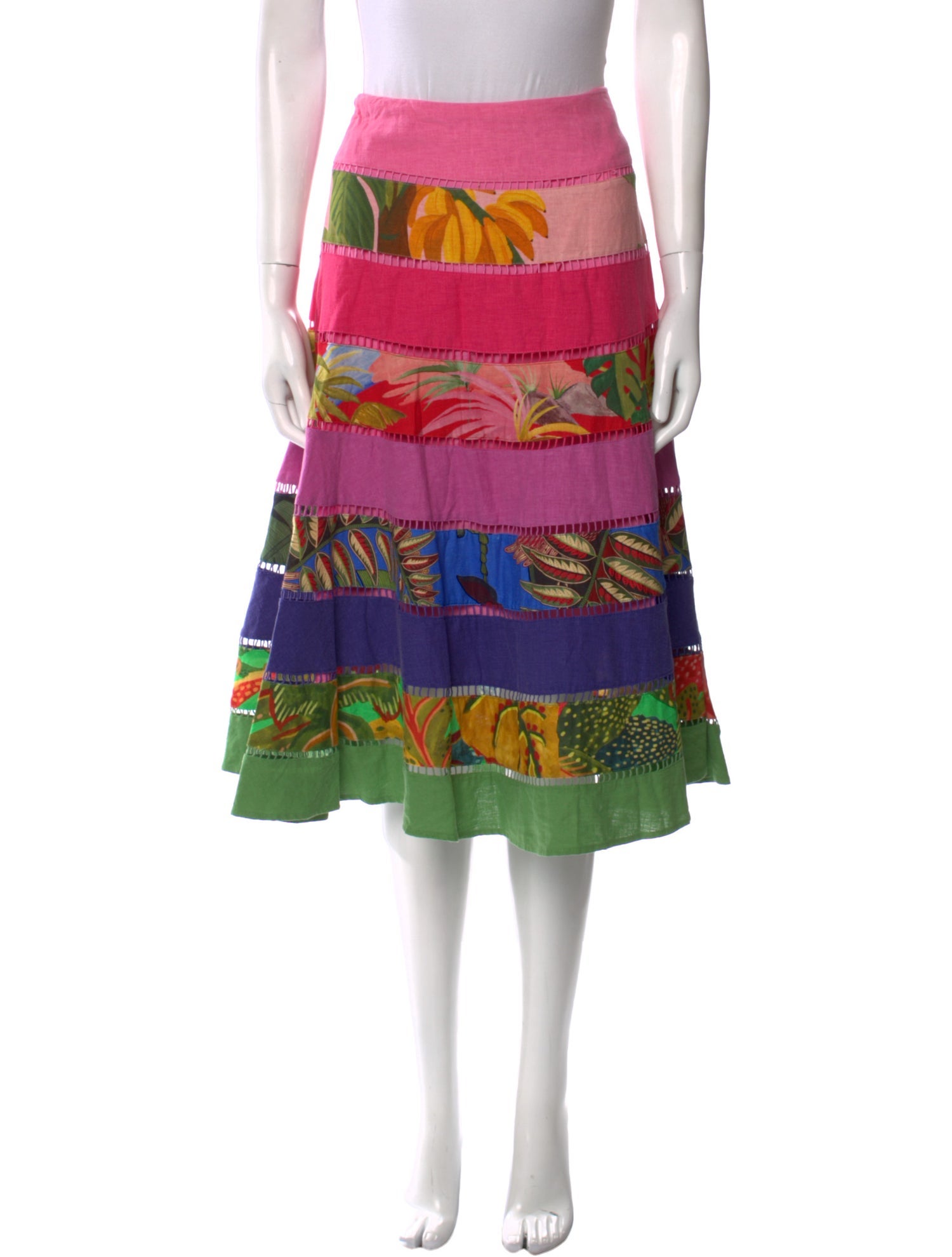 Farm Rio Linen Knee-Length Skirt