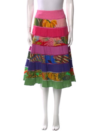 Farm Rio Linen Knee-Length Skirt