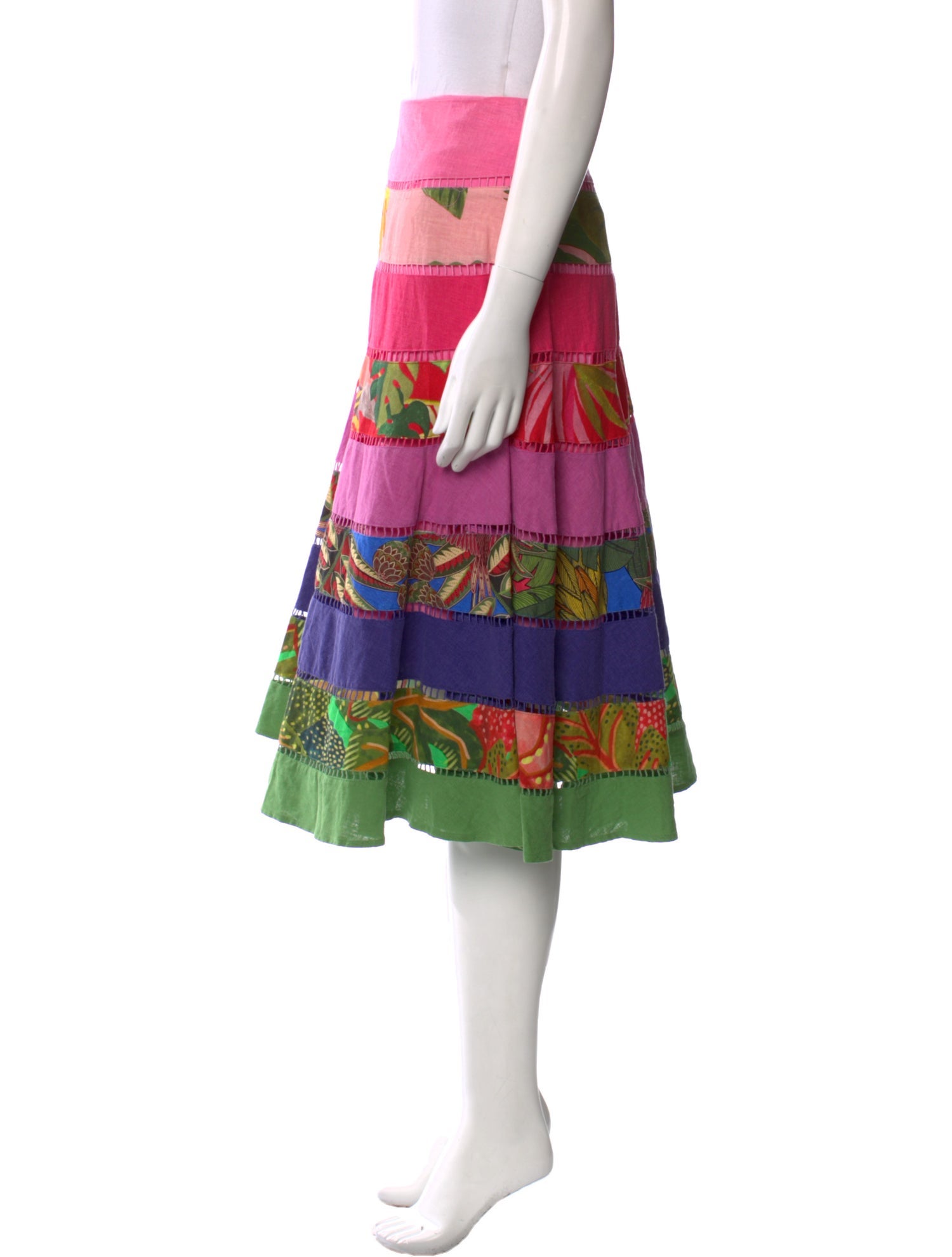 Farm Rio Linen Knee-Length Skirt