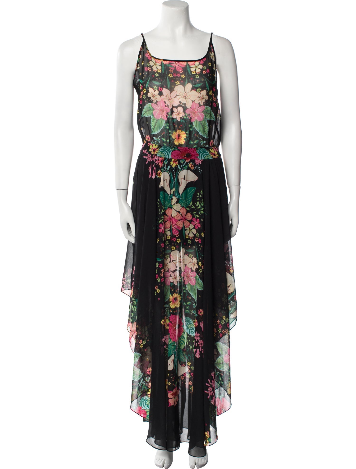 Farm Rio Floral Print Long Dress