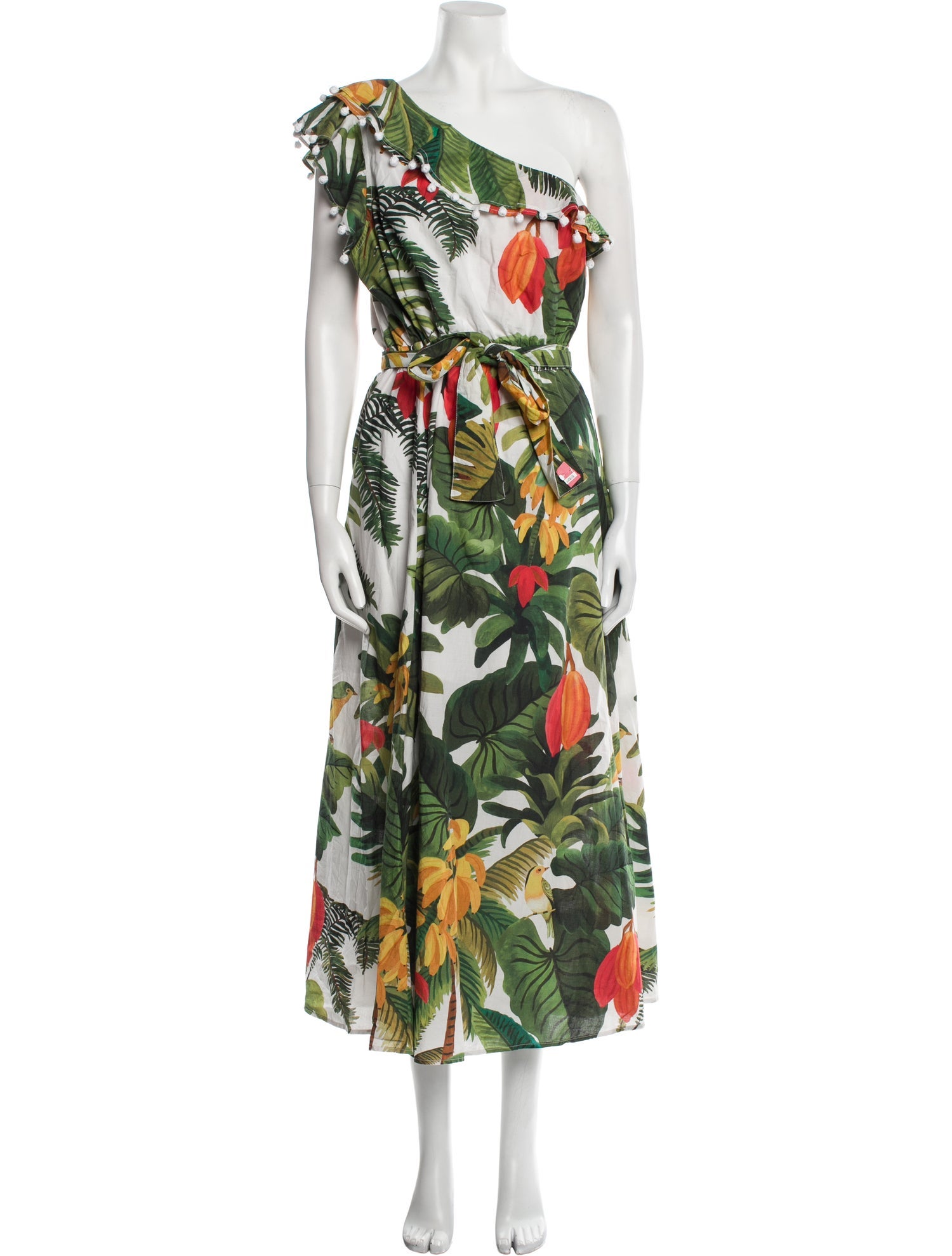 Farm Rio Floral Print Midi Length Dress