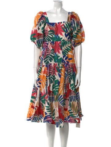 Farm Rio Dresses Printed Midi Length Dress XS