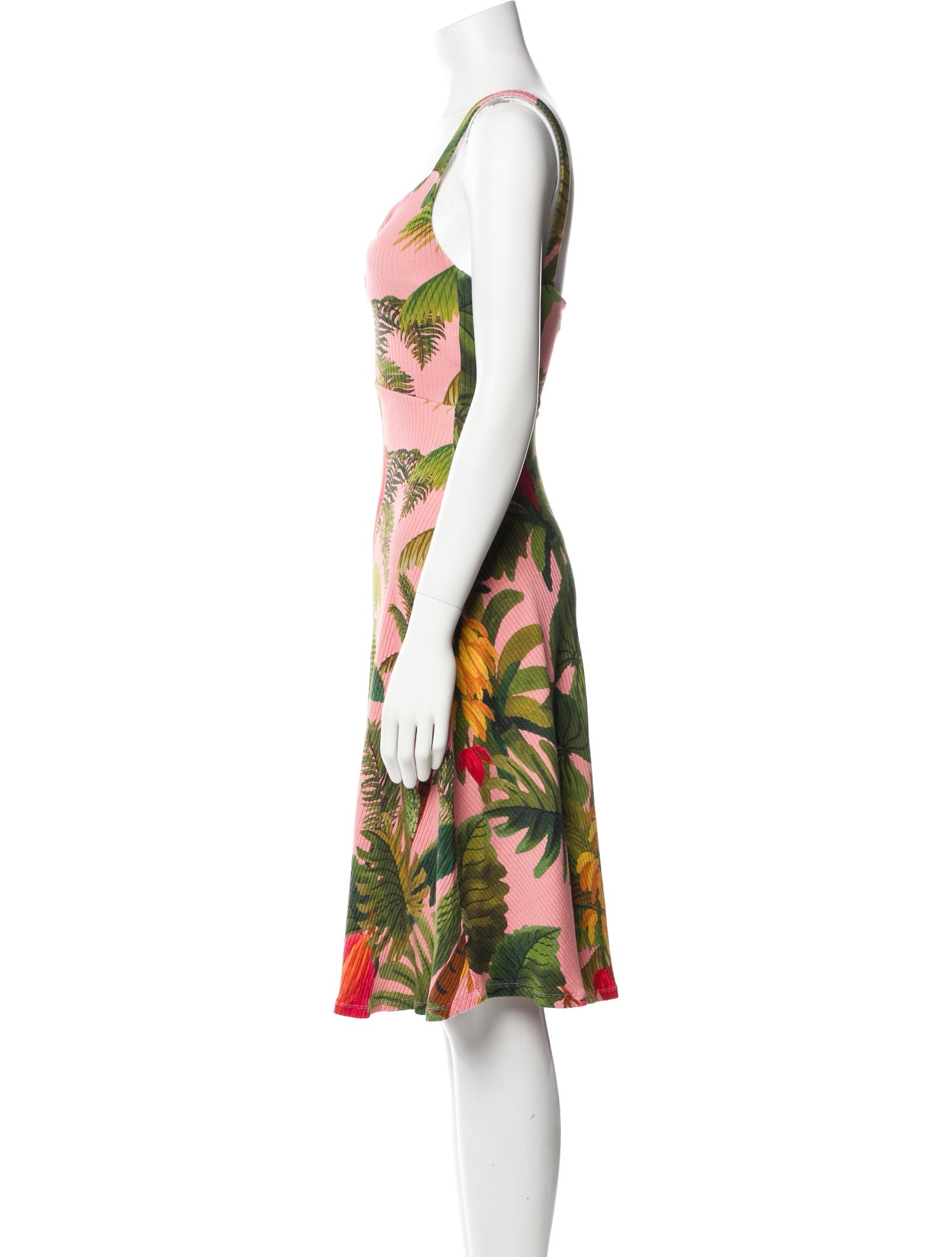 Farm Rio Floral Print Knee-Length Dress