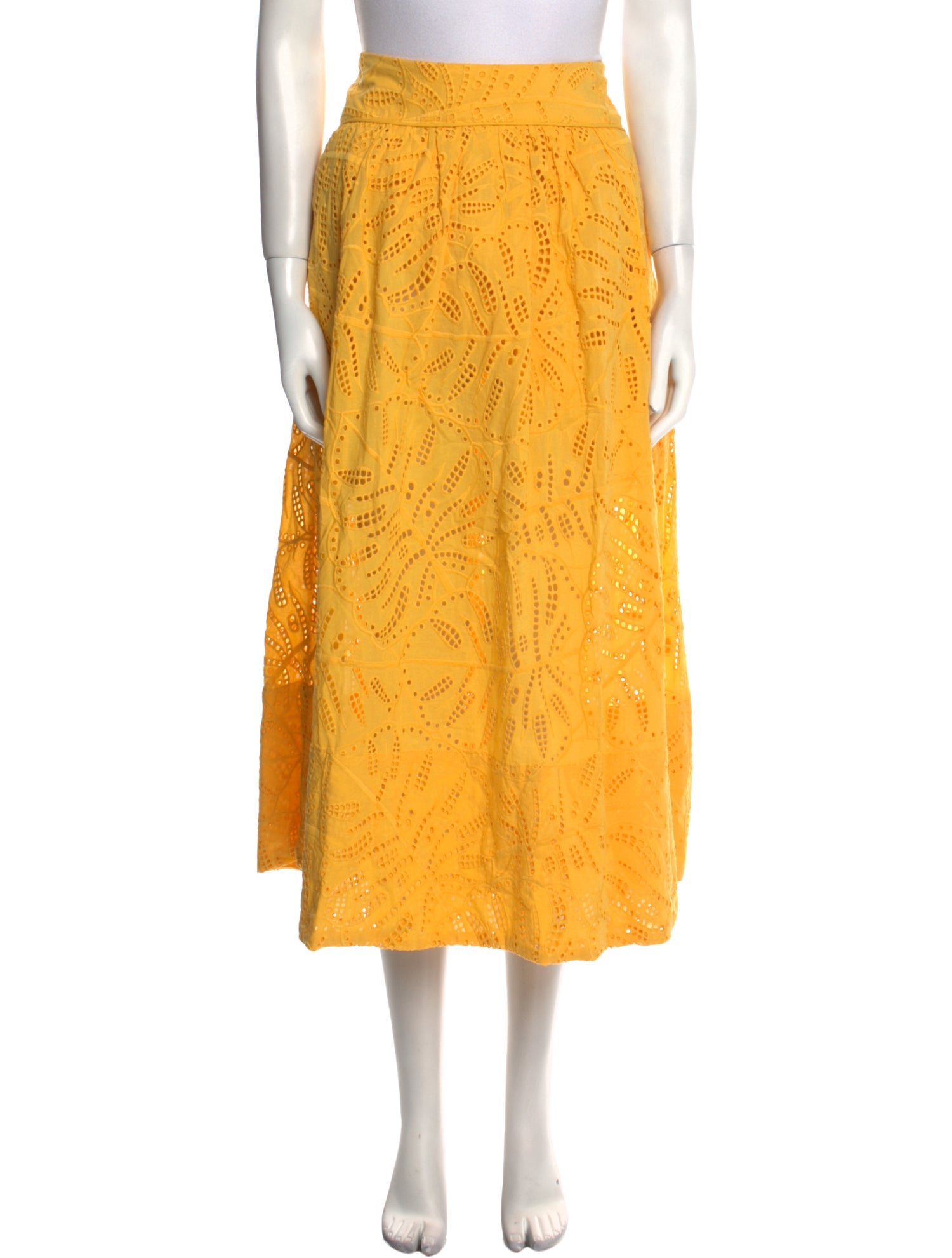 Farm Rio Lace Pattern Midi Length Skirt