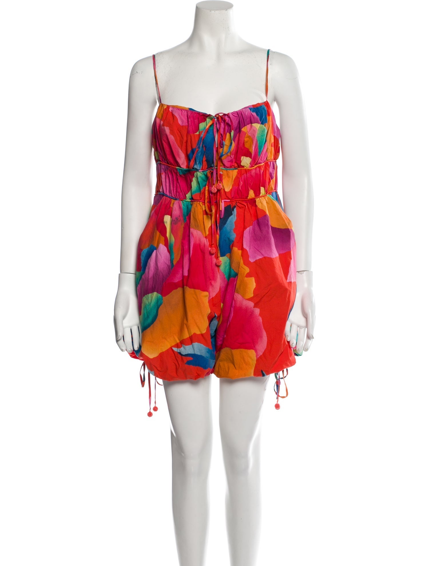 Farm Rio Printed Square Neckline Romper