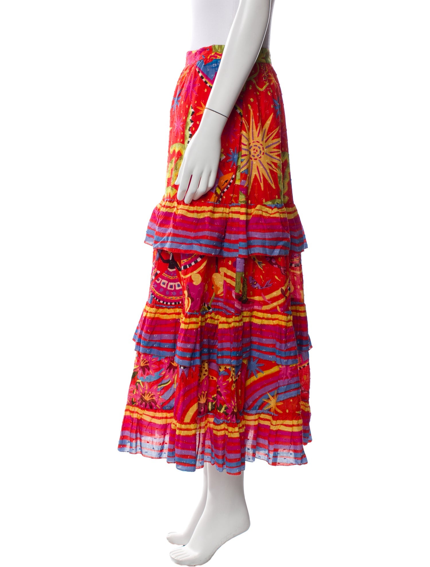 Farm Rio Printed Midi Length Skirt