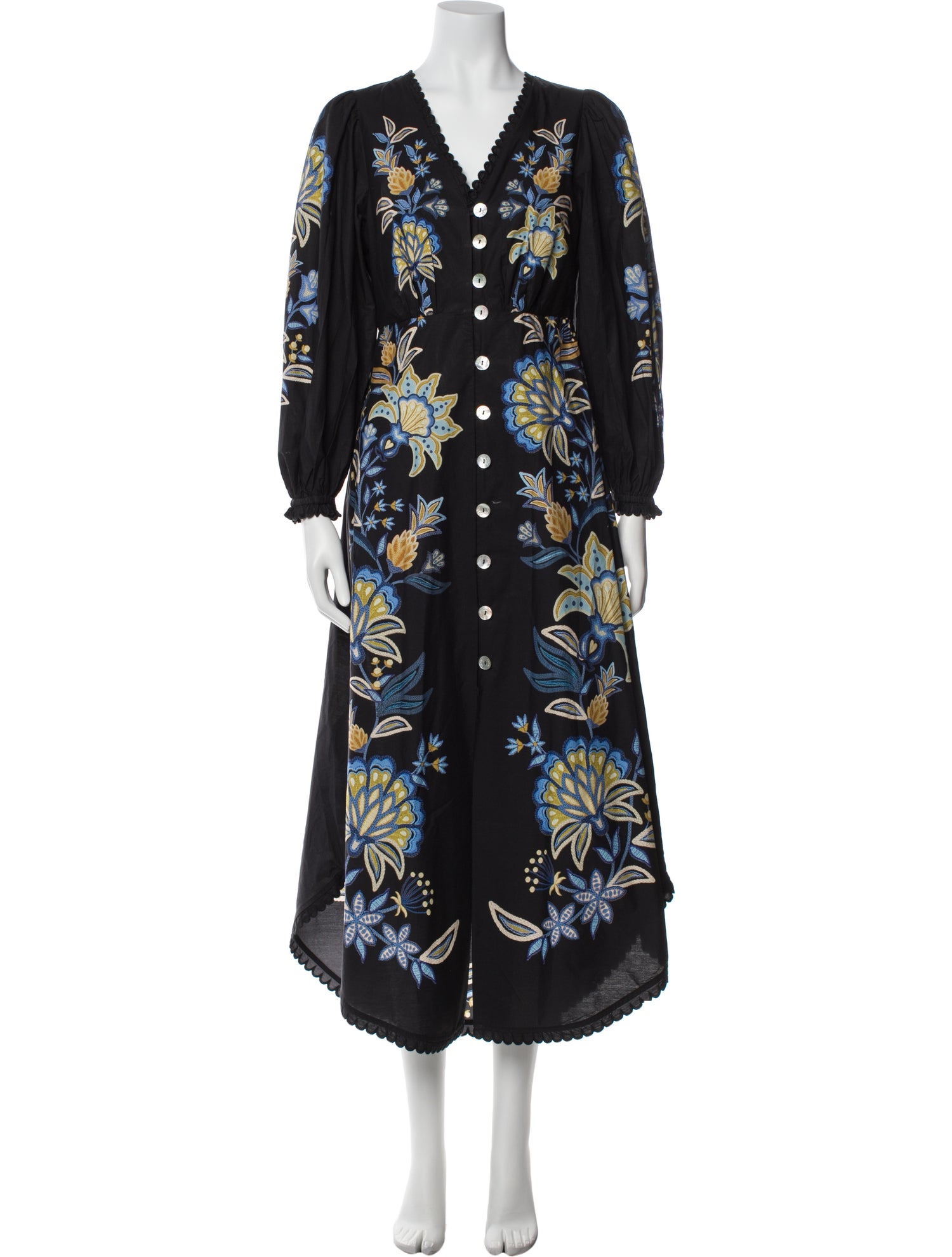 Farm Rio Floral Print Long Dress