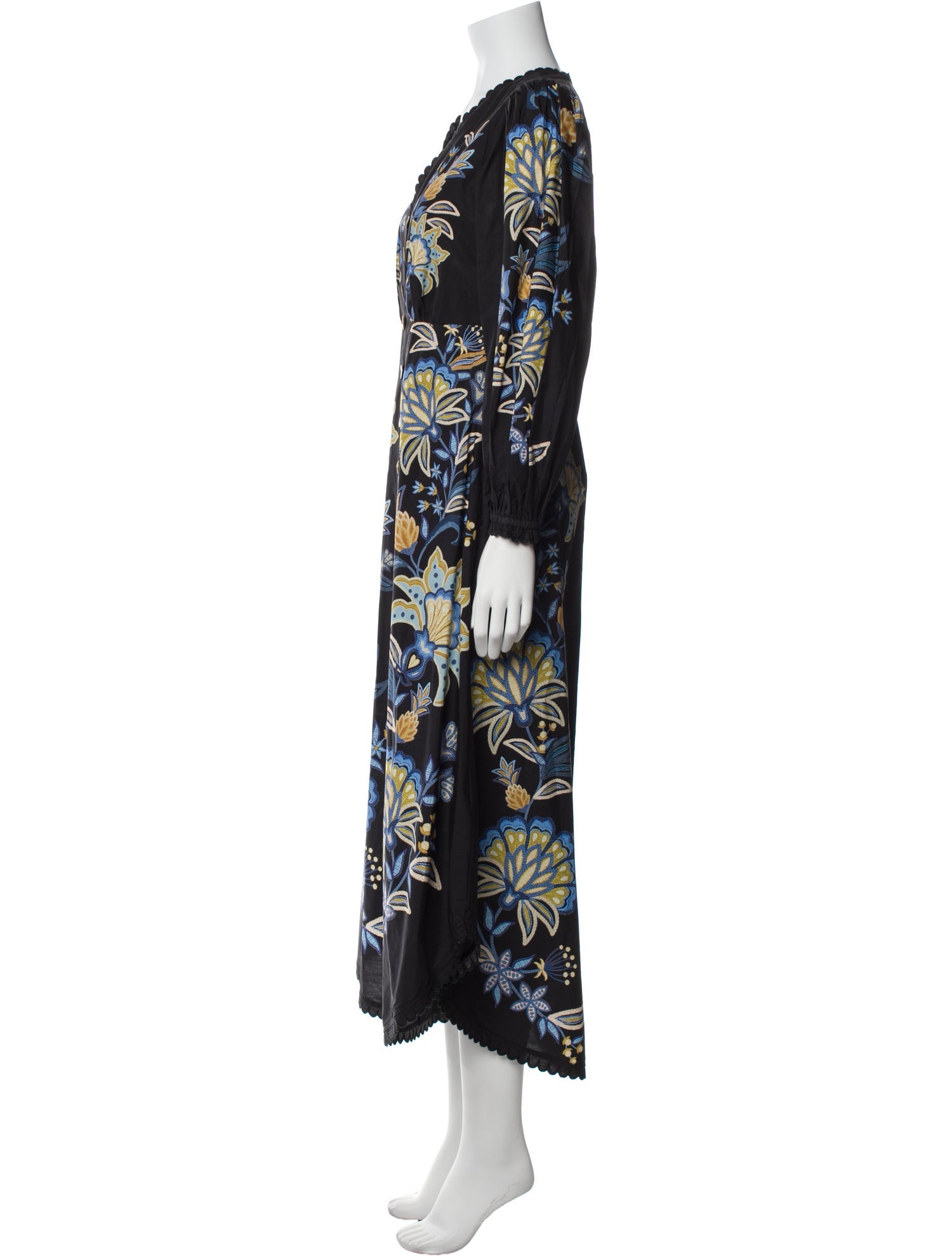 Farm Rio Floral Print Long Dress