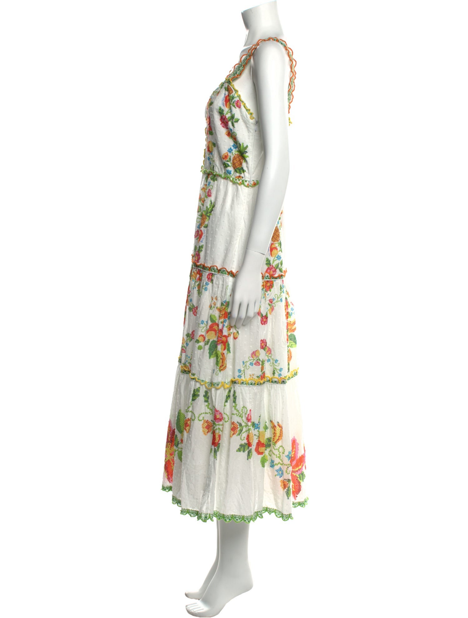 Farm Rio Floral Print Long Dress