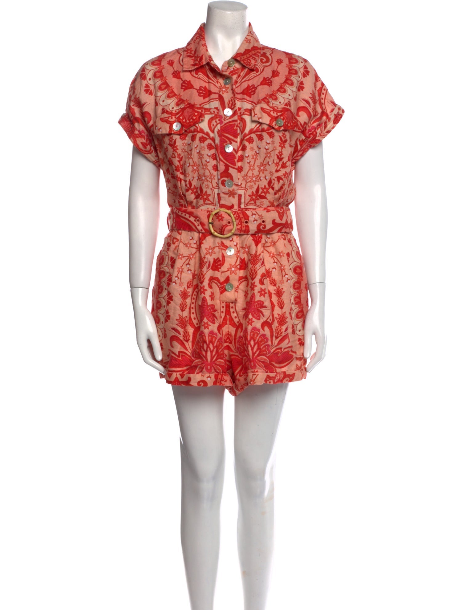 Farm Rio Linen Printed Romper