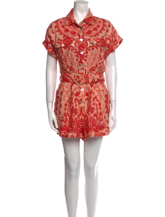 Farm Rio Linen Printed Romper