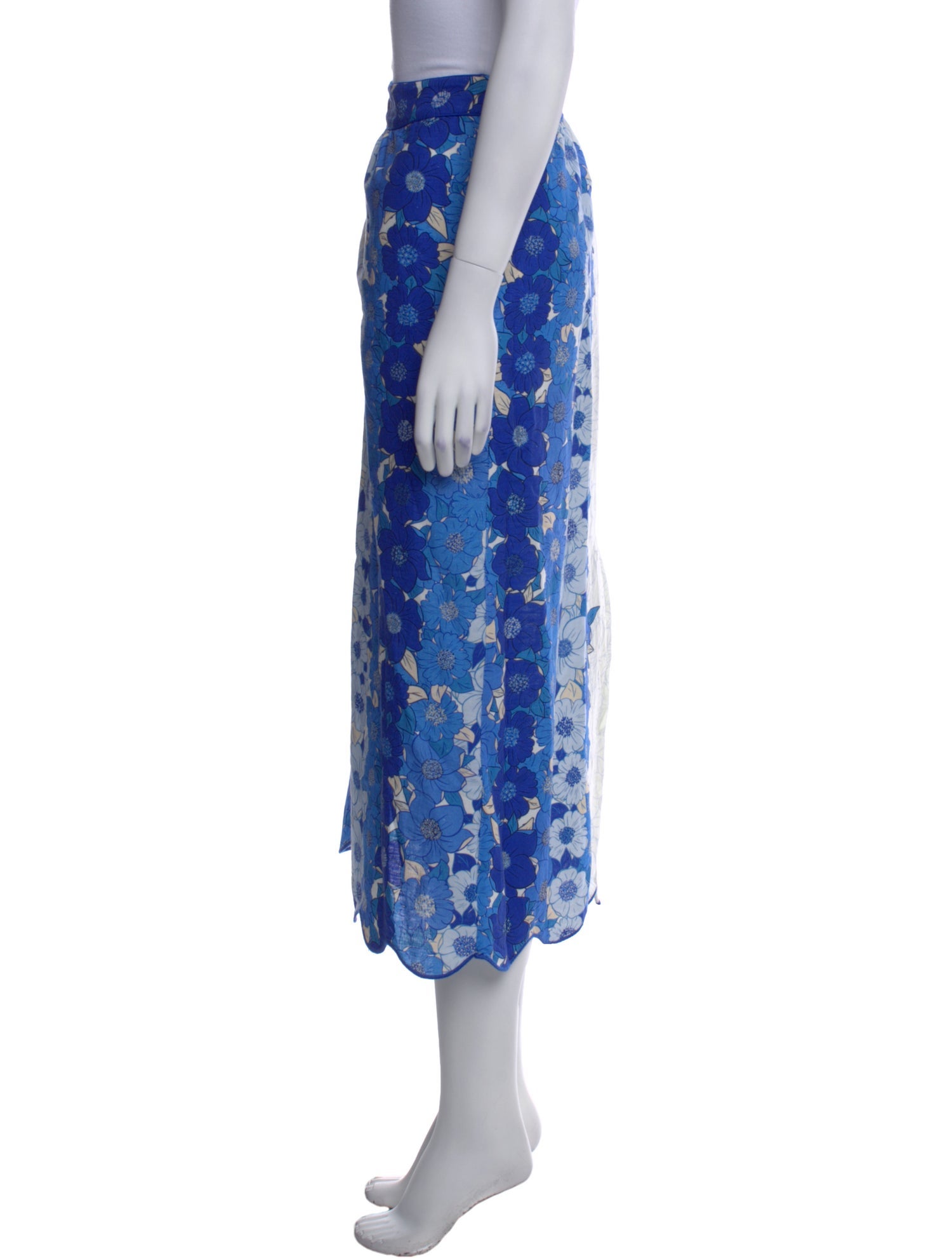 Farm Rio Linen Midi Length Skirt