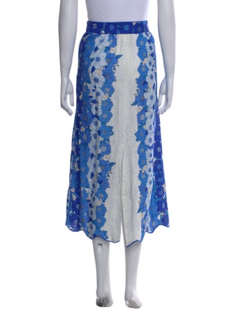 Farm Rio Linen Midi Length Skirt