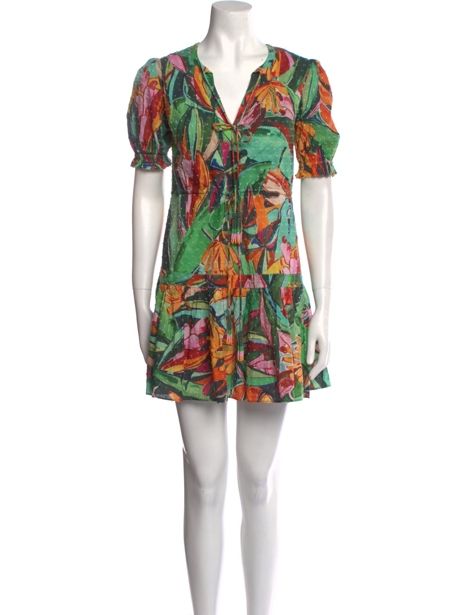 Farm Rio Floral Print Mini Dress