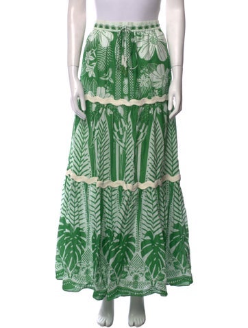 Farm Rio Skirts Floral Print Long Skirt L