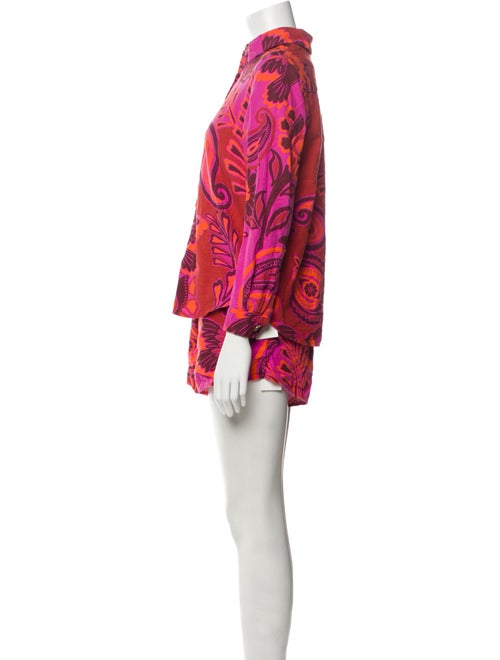 Farm Rio Linen Paisley Print Short Set