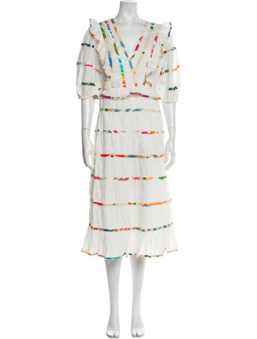 Farm Rio Striped Midi Length Dress