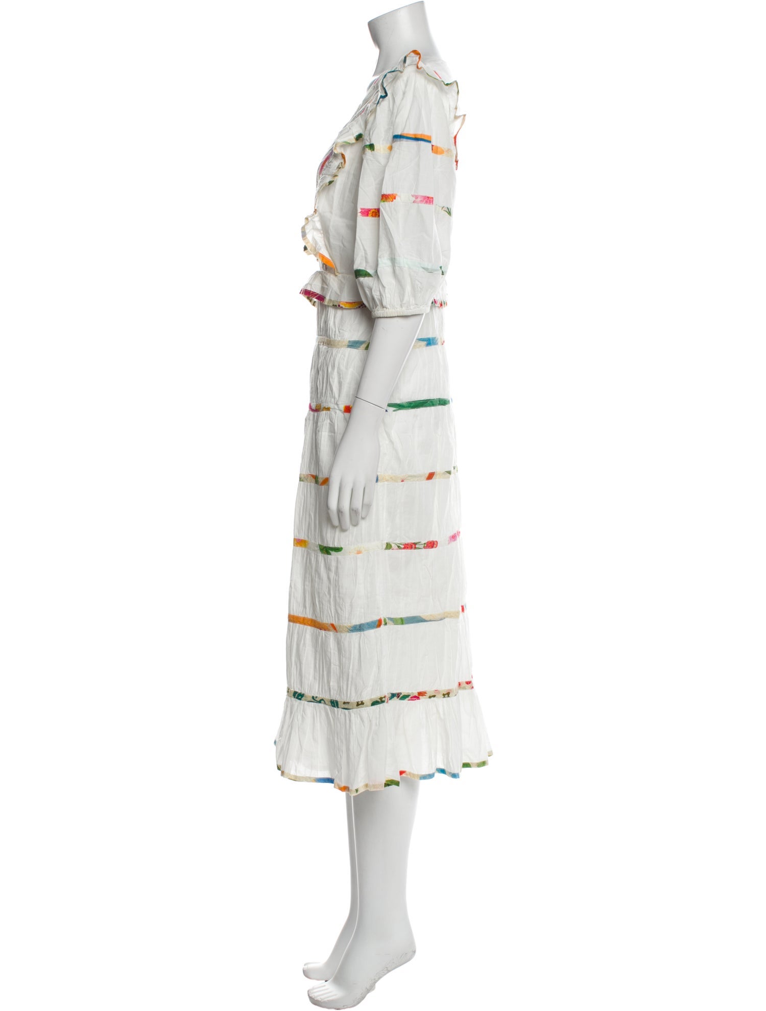 Farm Rio Striped Midi Length Dress