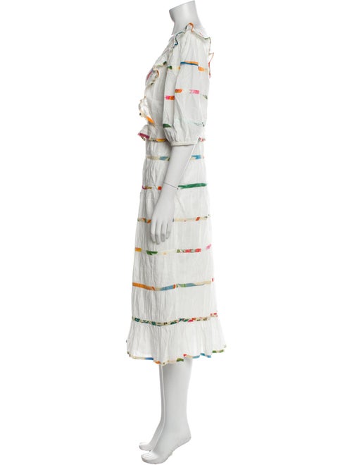 Farm Rio Striped Midi Length Dress