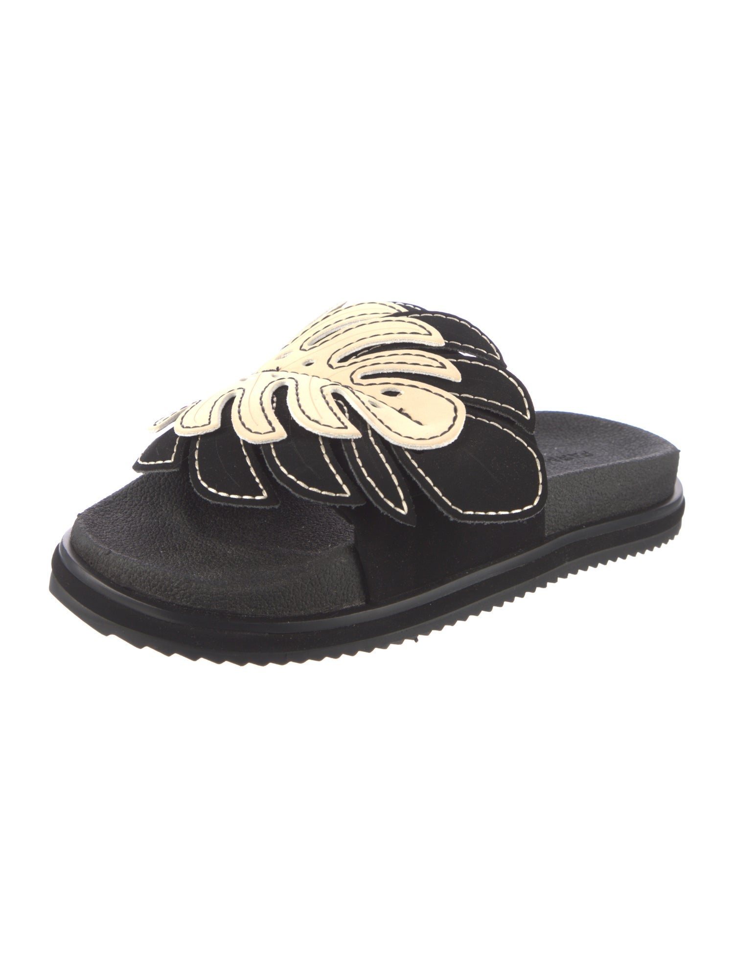 Farm Rio Suede Floral Print Slides