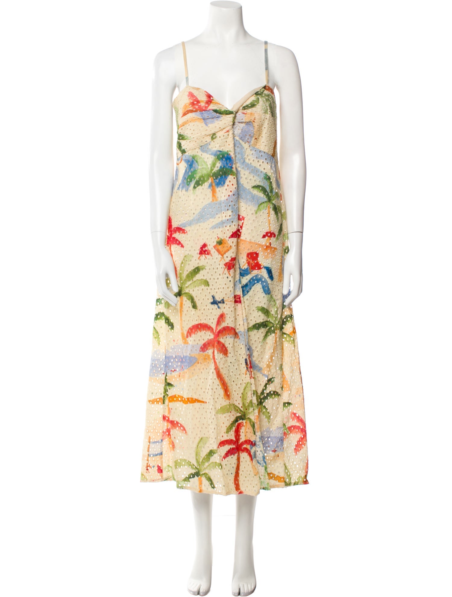 Farm Rio Floral Print Long Dress