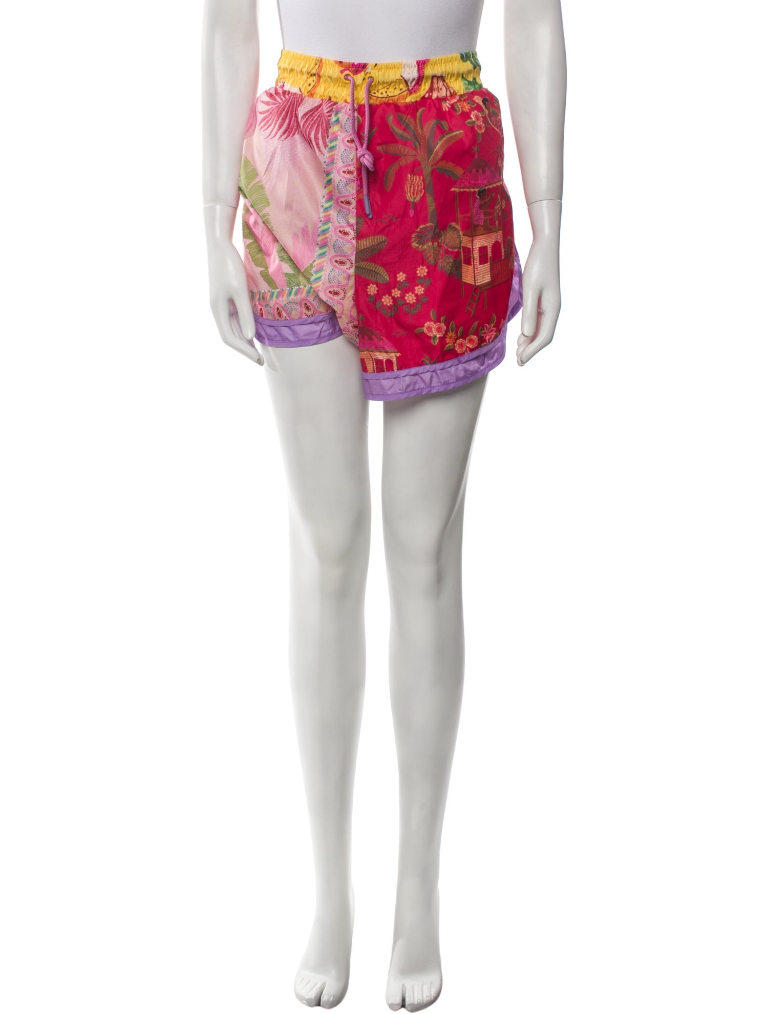 Farm Rio Floral Print Mini Shorts