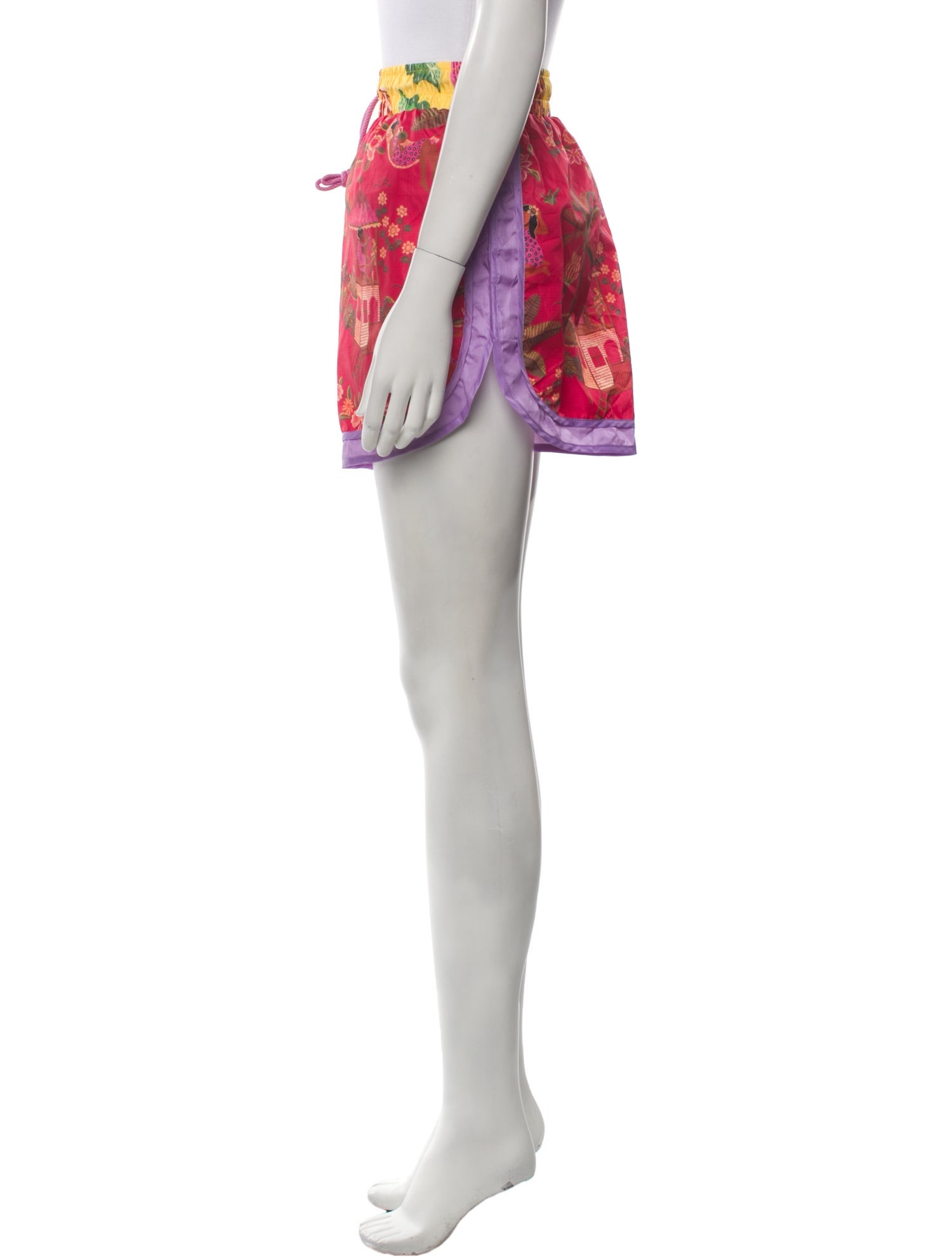 Farm Rio Floral Print Mini Shorts