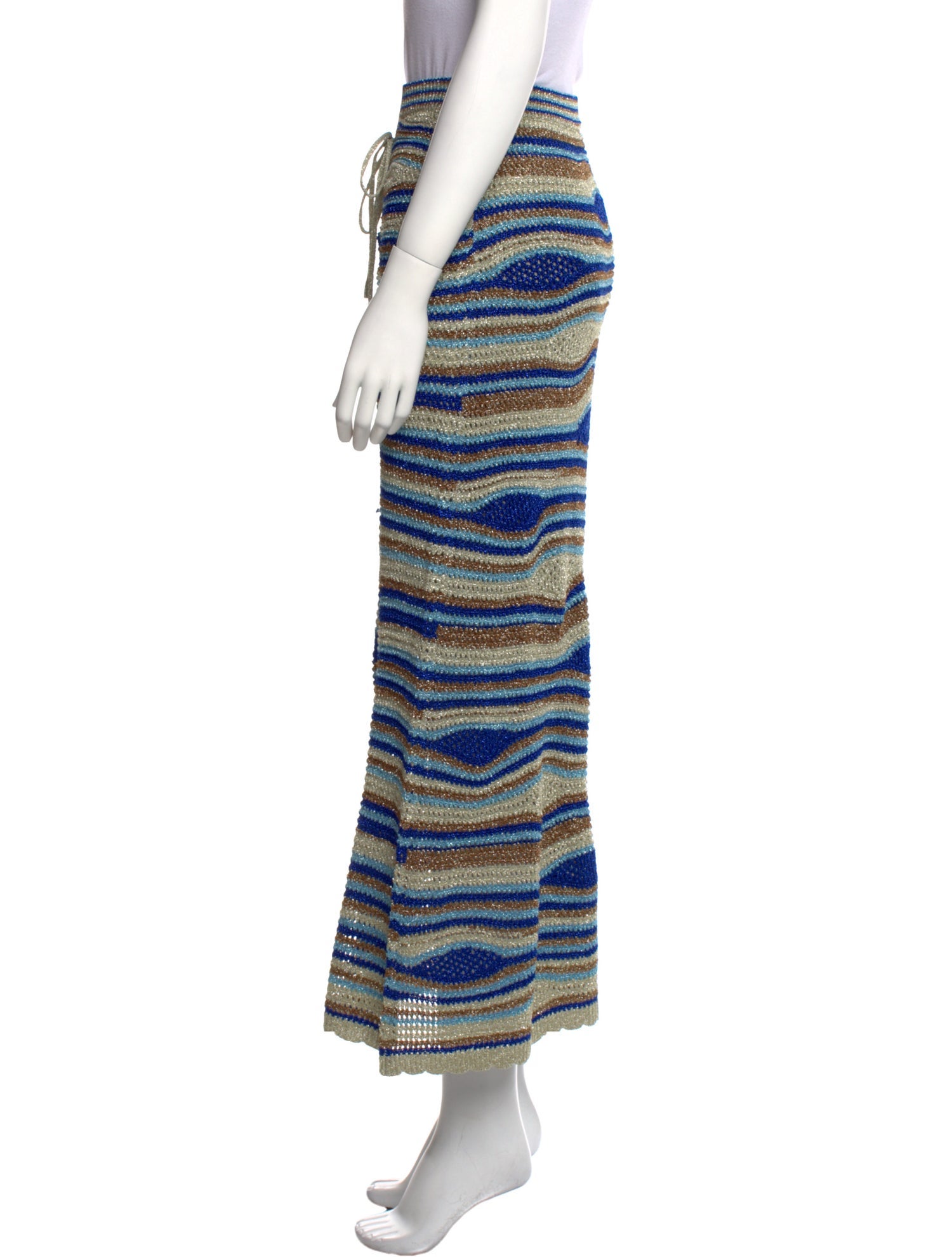 Farm Rio Striped Midi Length Skirt w/ Tags