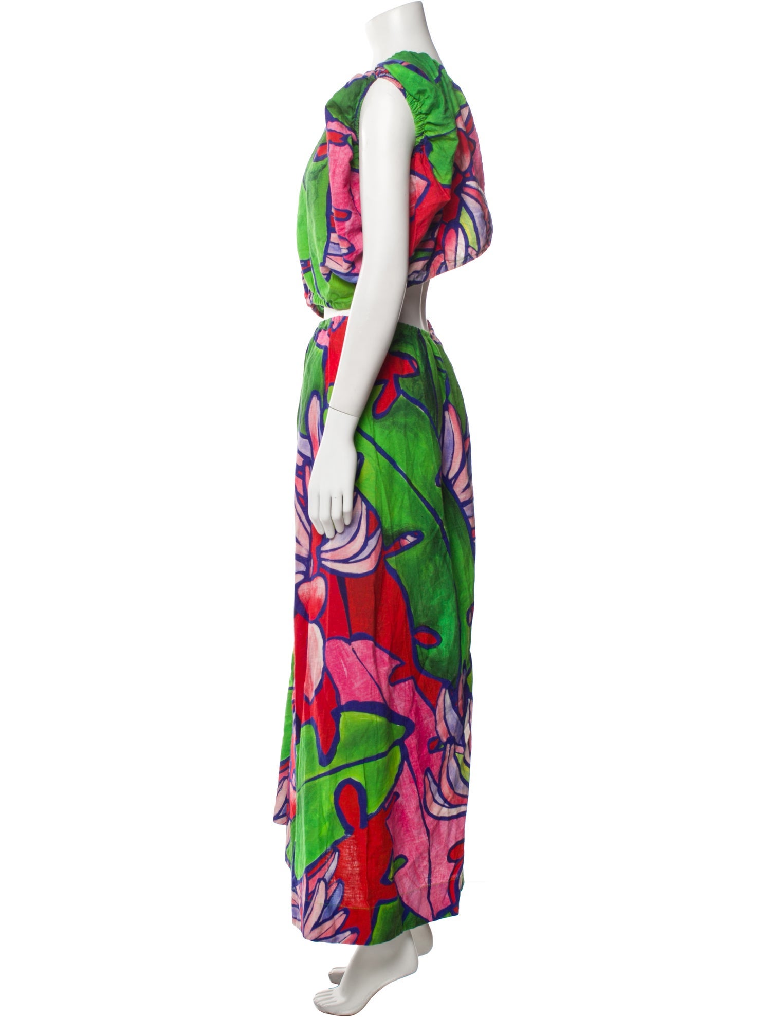 Farm Rio Floral Print Long Dress