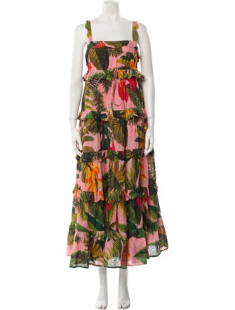 Farm Rio Floral Print Long Dress
