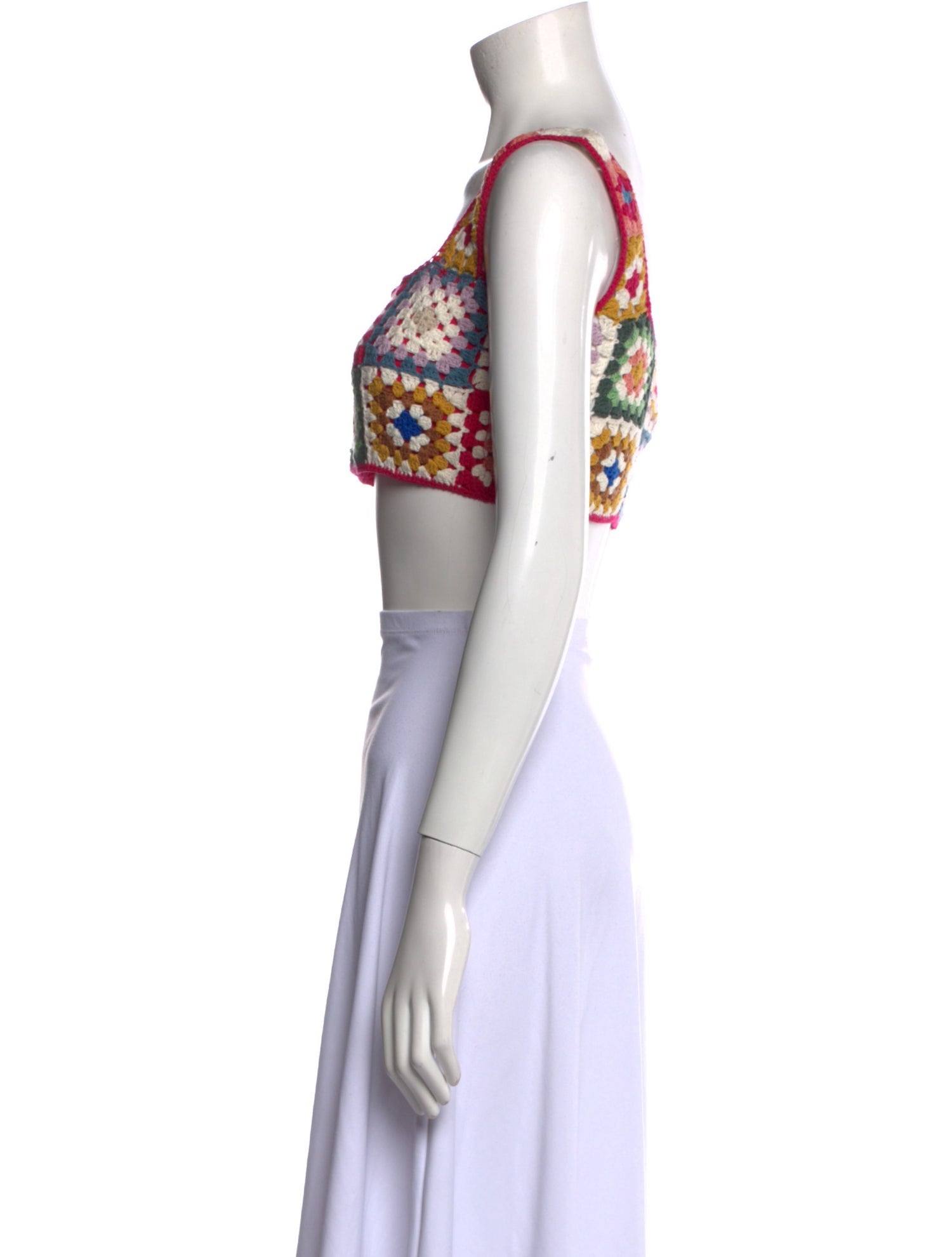 Farm Rio Printed Square Neckline Crop Top