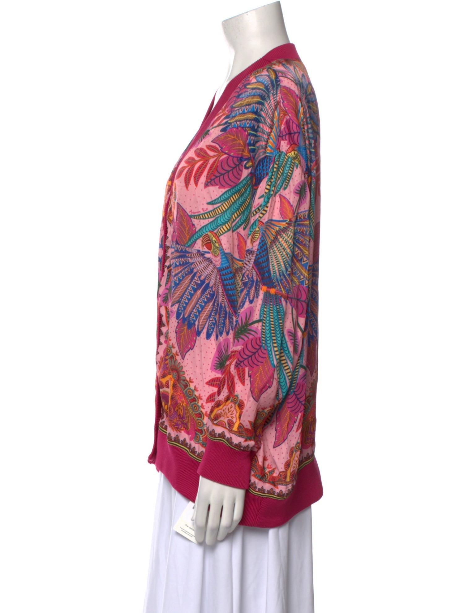 Farm Rio Printed V-Neck Blouse