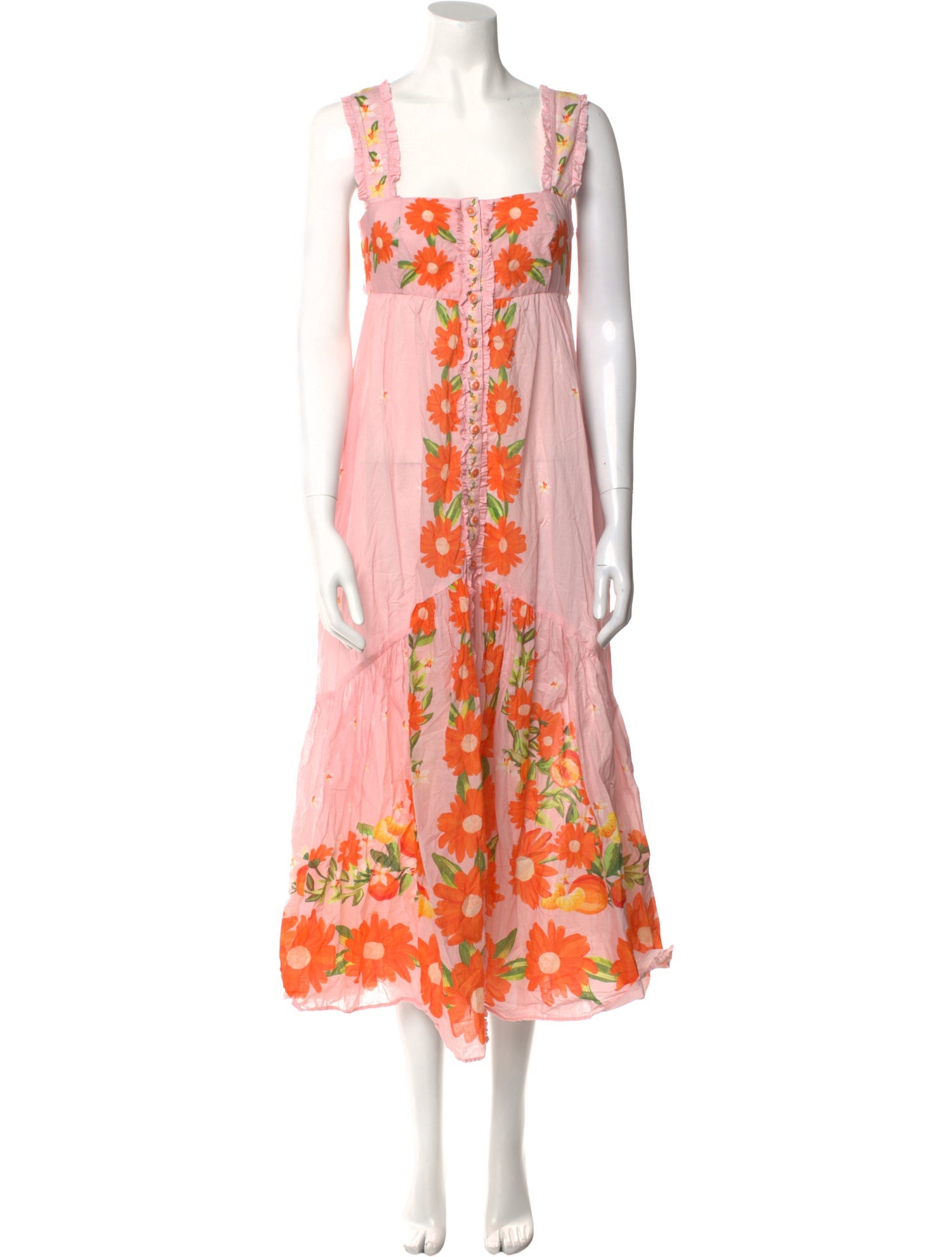 Farm Rio Floral Print Long Dress
