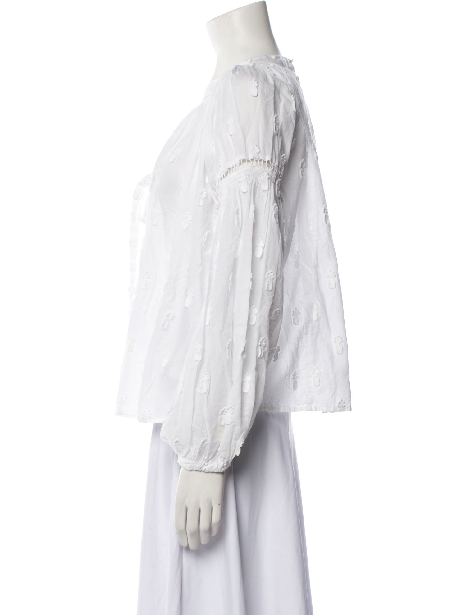 Farm Rio V-Neck Three-Quarter Sleeve Blouse