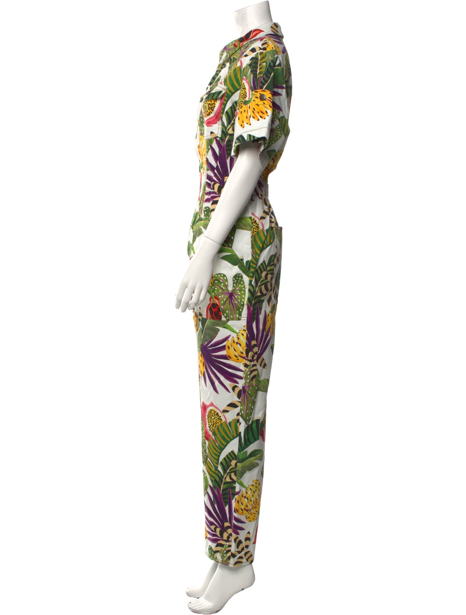 Farm Rio Printed Crew Neck Jumpsuit