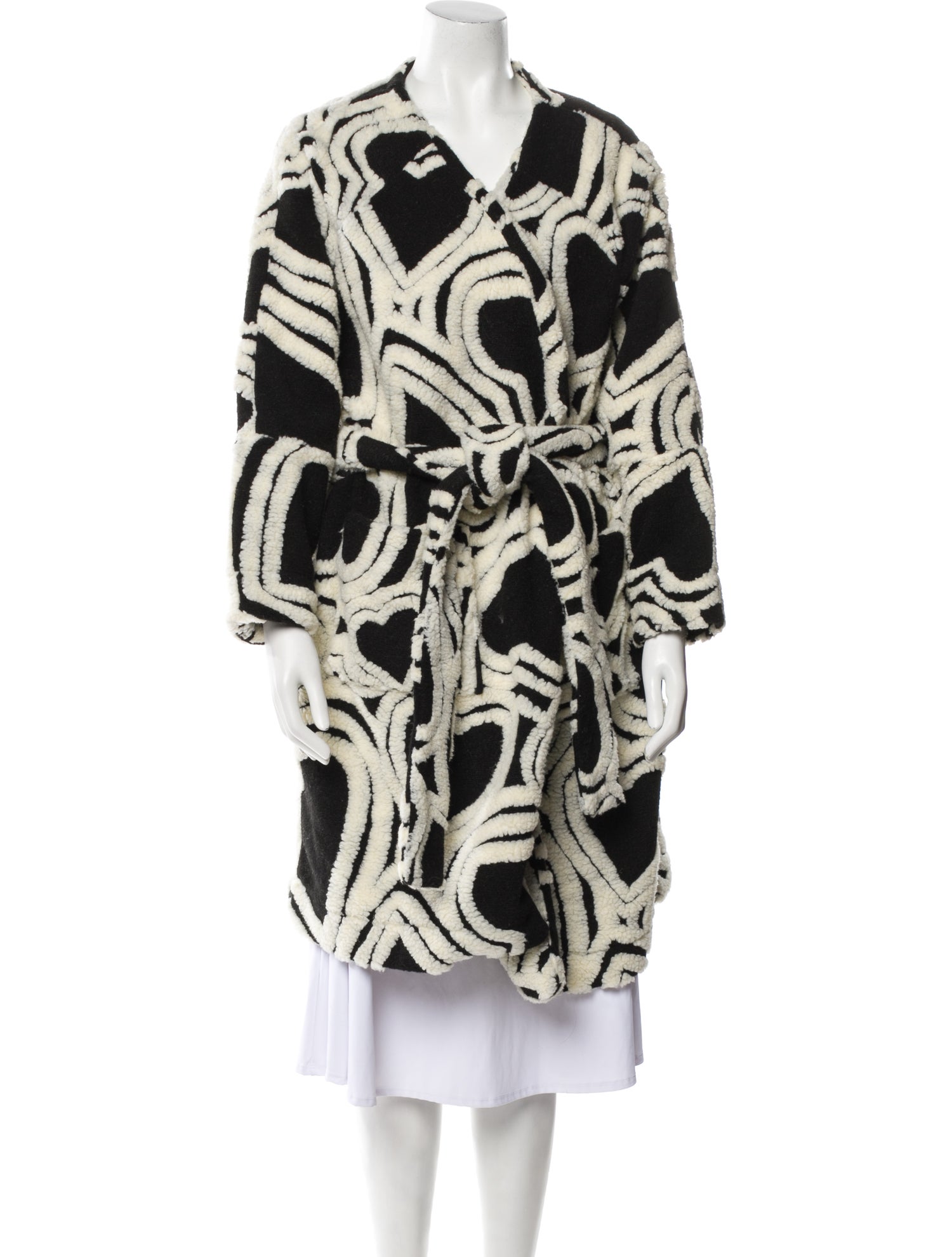 Farm Rio Patterned Faux Fur Coat w/ Tags