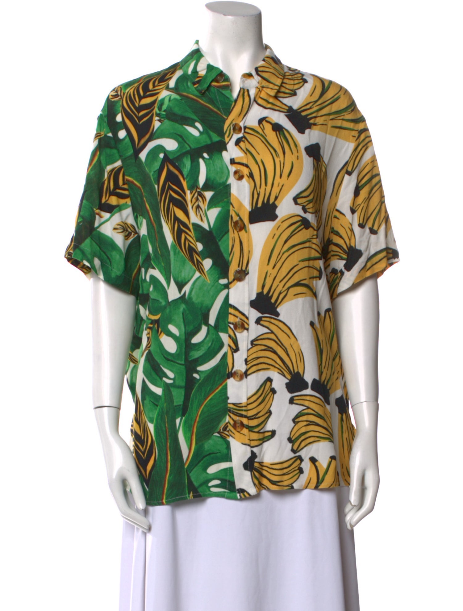 Farm Rio Printed V-Neck Blouse