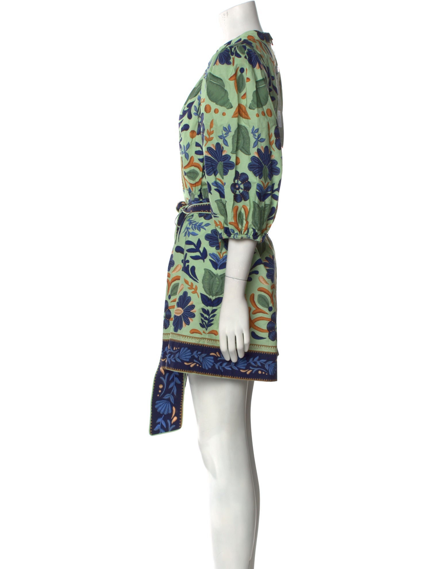 Farm Rio Floral Print Crew Neck Romper w/ Tags