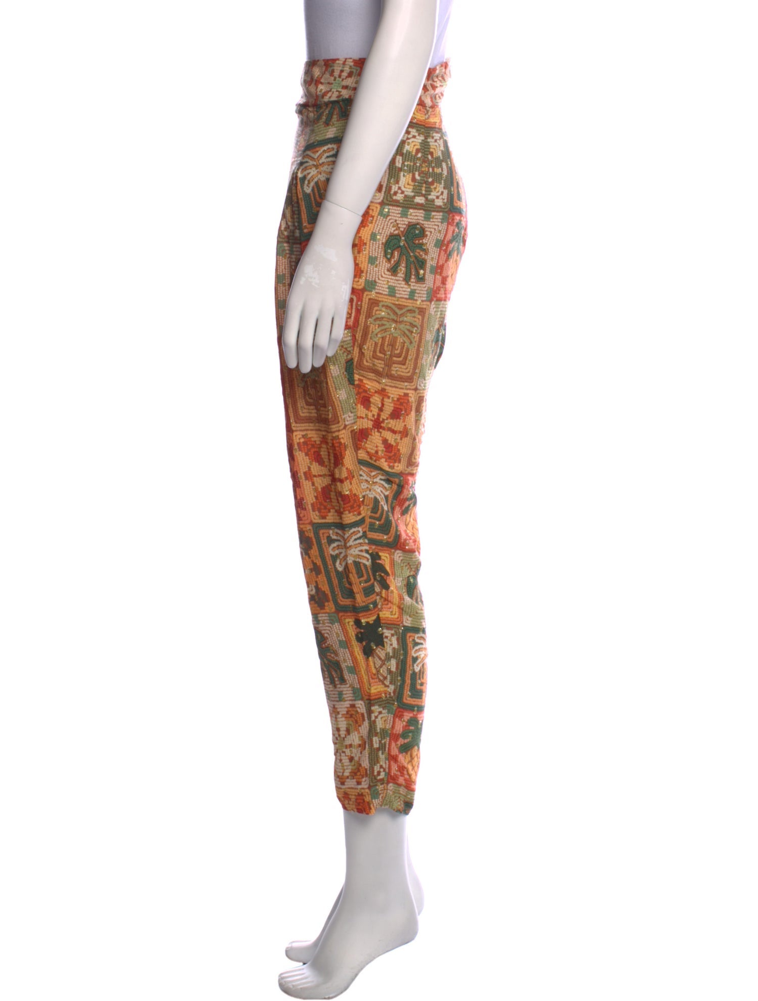 Farm Rio Silk Skinny Leg Pants