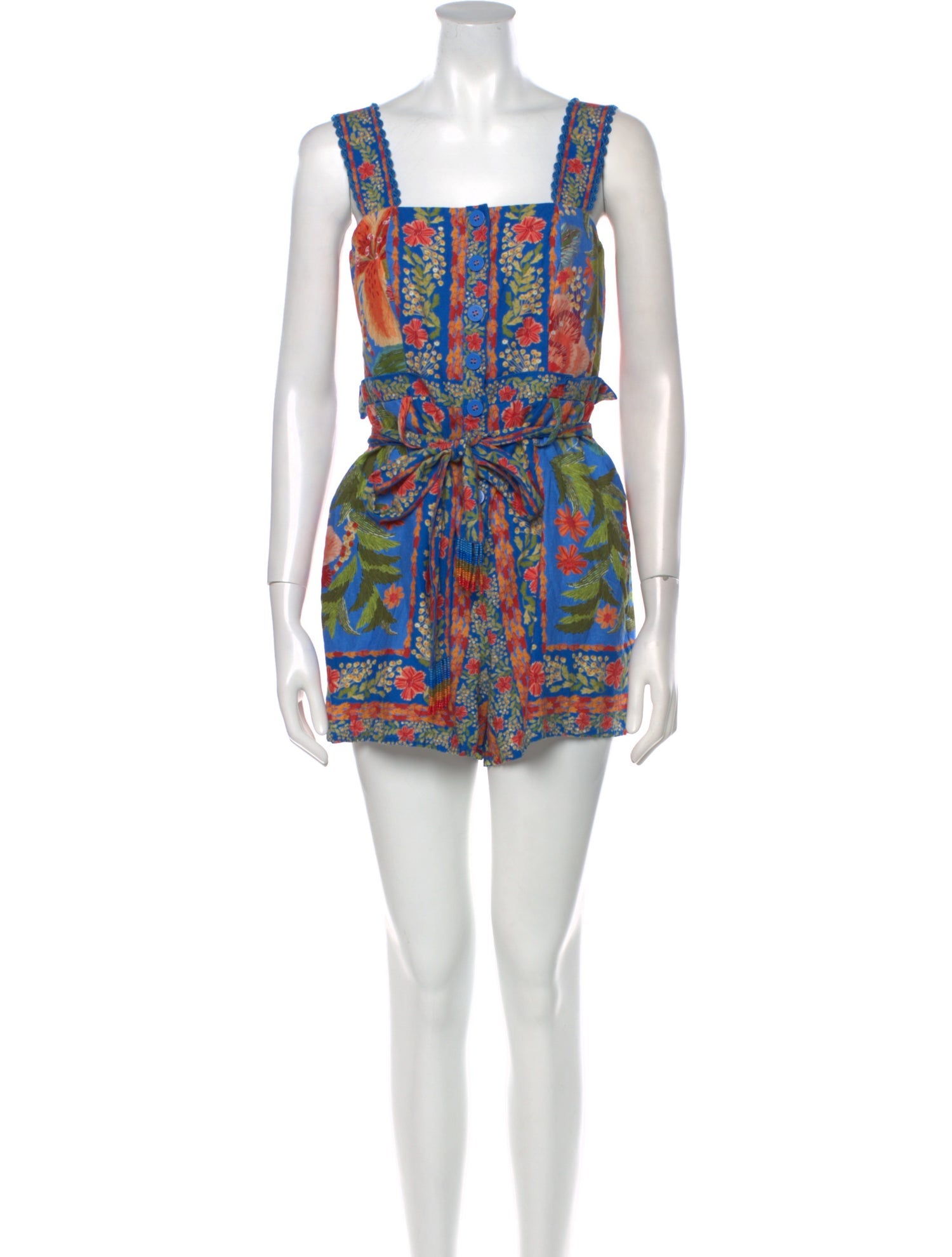 Farm Rio Linen Printed Romper