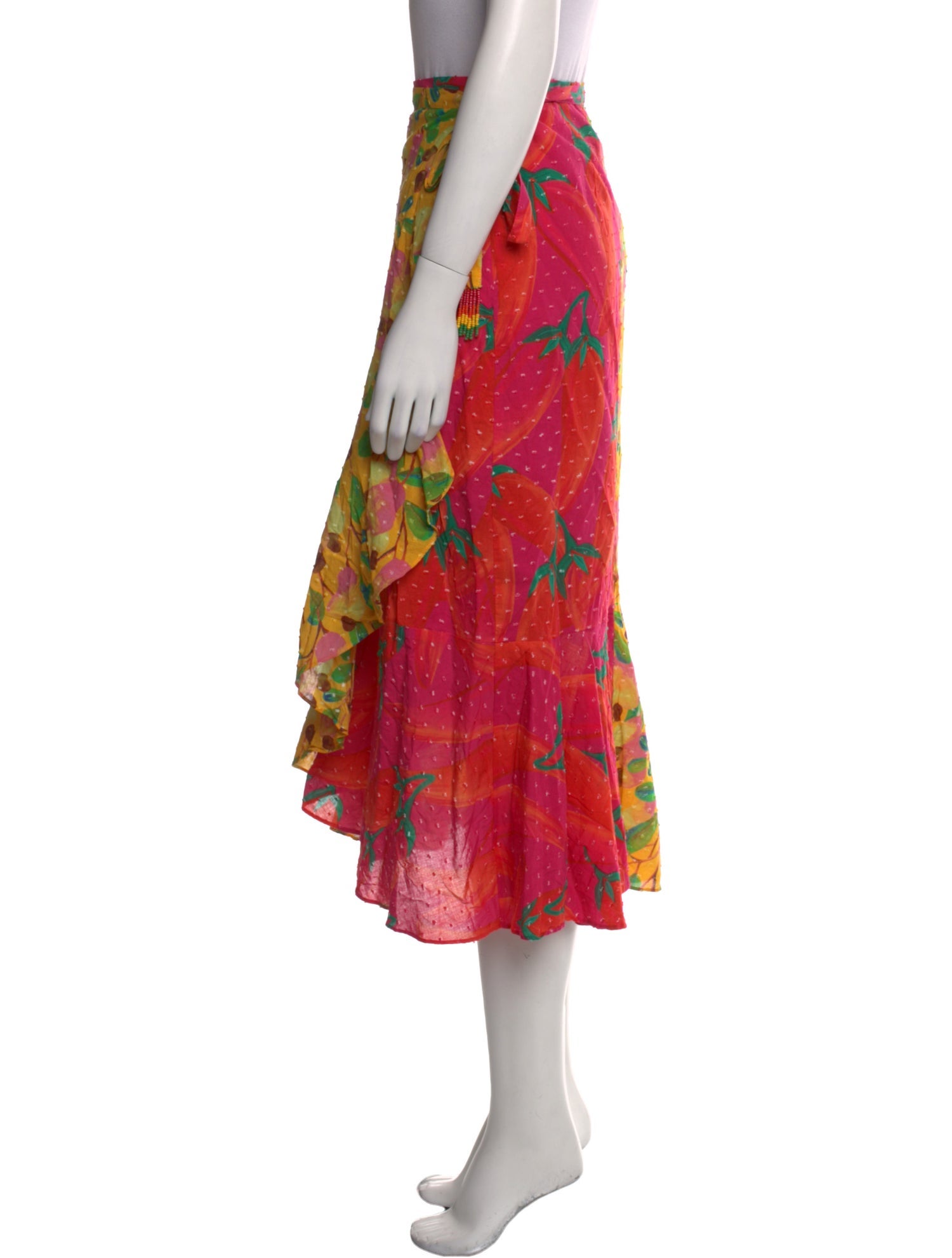 Farm Rio Floral Print Midi Length Skirt