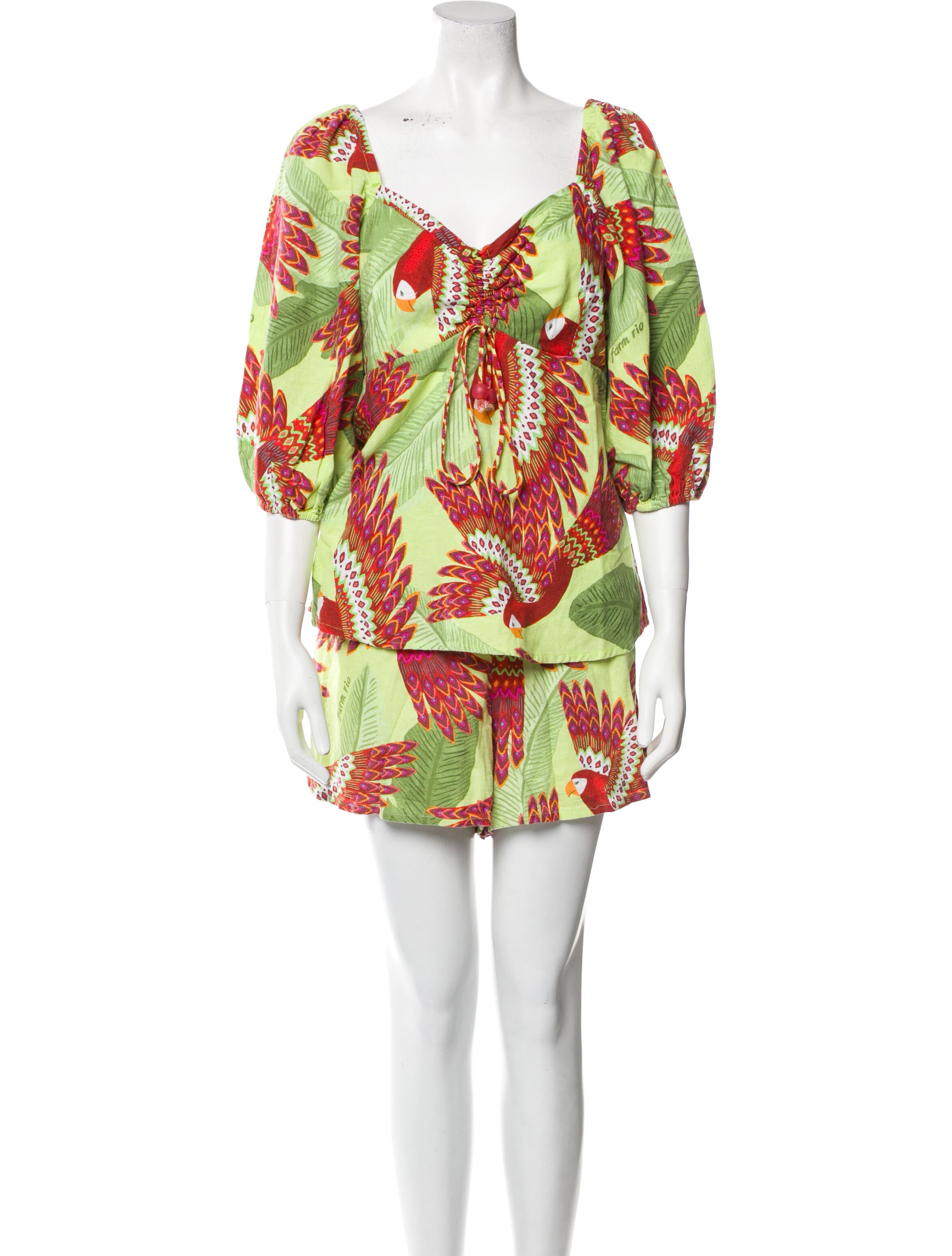 Farm Rio Linen Printed Short Set